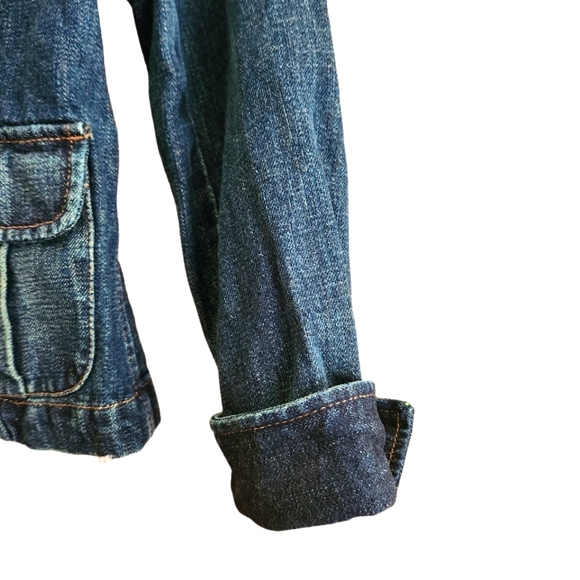 Lauren  Jeans Co Ralph Lauren Denim Jacket Blazer Hunting Style Leather Patch - Picture 5 of 5